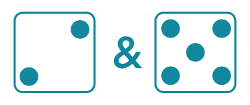 Dice roll number two and five